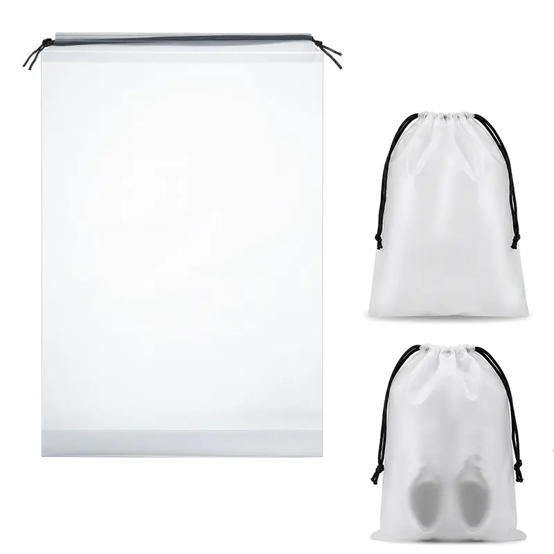 Clear Travel Organizers Storage Bag (5pcs/10pcs/20pcs), Drawstring Shoes Organizers, Unisex Travel Clothes Storage Bag, Shoes Storage Organizer for Travel, Outing, Daily Use, Shoe Bags-MM2