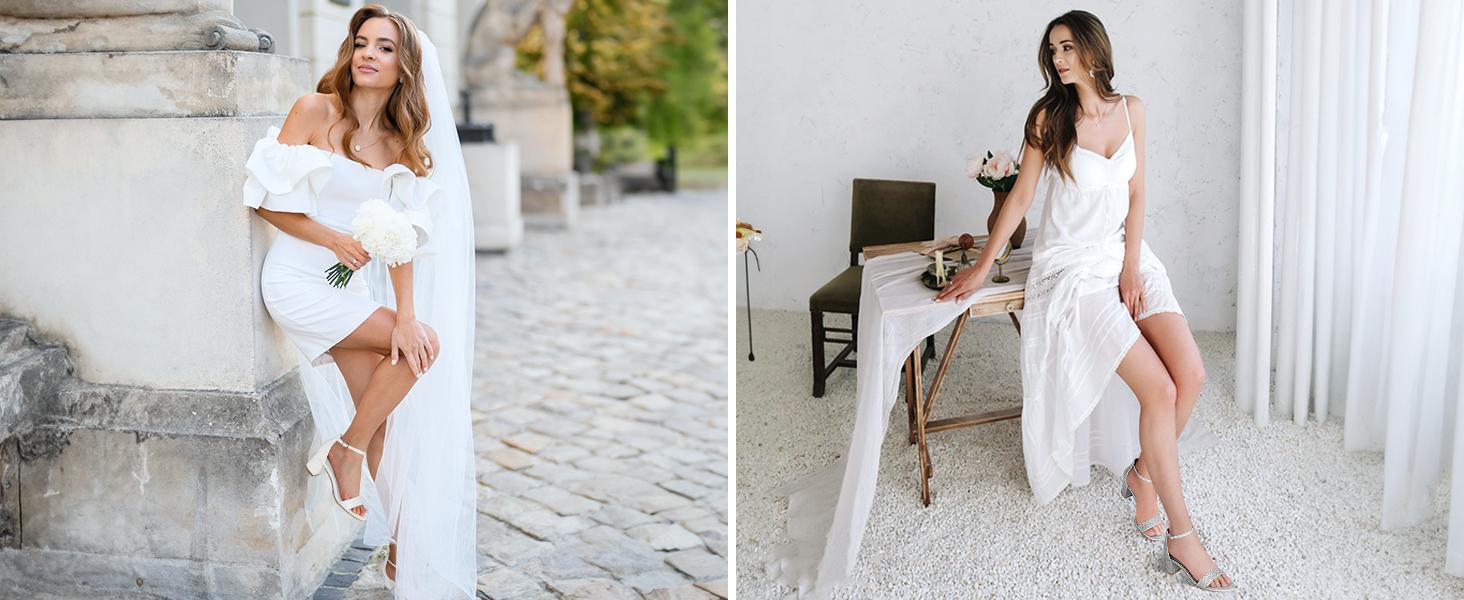 Women's Low Block Chunky Heels Sandals Comfortable Open Toe Ankle Strap Party Dress Pump Shoes Strappy Buckle Heeled Sandal with 2 Inches Tall Thick Heel Design