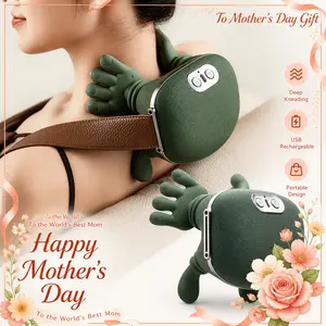 Bionic hand heating massage device, used for deep tissue pain relief, neck shoulder relaxer, wireless portable electric finger pressure 4D kneading massage, designed to simulate the human hand, suitable for neck/shoulder/hand/leg massage, item for home ti