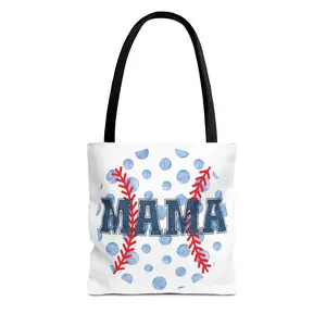Mama Baseball Tote Bag - Perfect for Sports Moms, Gift for Mother's Day, Summer Outings, Gym Bag, Family Events