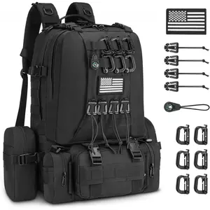 60L Backpack for Men Women Military Large Army Rucksack With D-Ring Clips Compass Accessories 3 Day Bug Out Survival Bag Hiking Camping Daypack Backpacks,Black flatland  bmx