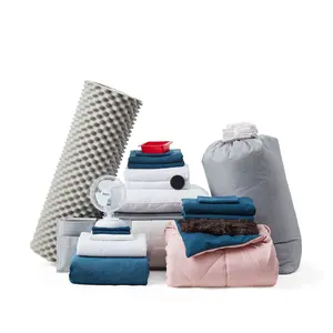 Fully-Loaded - Twin XL Dorm Bedding + Essentials Package - Silver Pink/Nightfall Navy Color Set