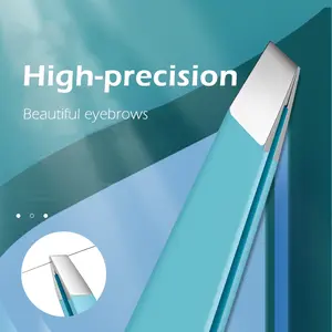 Tweezers for Women Facial Hair & Men – Precision Slant-Pointed Eyebrow Tweezer for Ingrown Hair, Blackhead & Splinter Removal