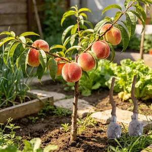 Sweet Peach Tree Sapling | Fast Growing Fruit Tree for Home Garden, Patio & Backyard, Easy Care Live Plant
