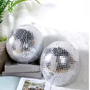 2 Pcs Disco Ball Pillows Decorative Sequin Throw Pillows for Birthday Gifts Bedroom Living Room Home Decor Funky Sphere(8 Inch,Silver)
