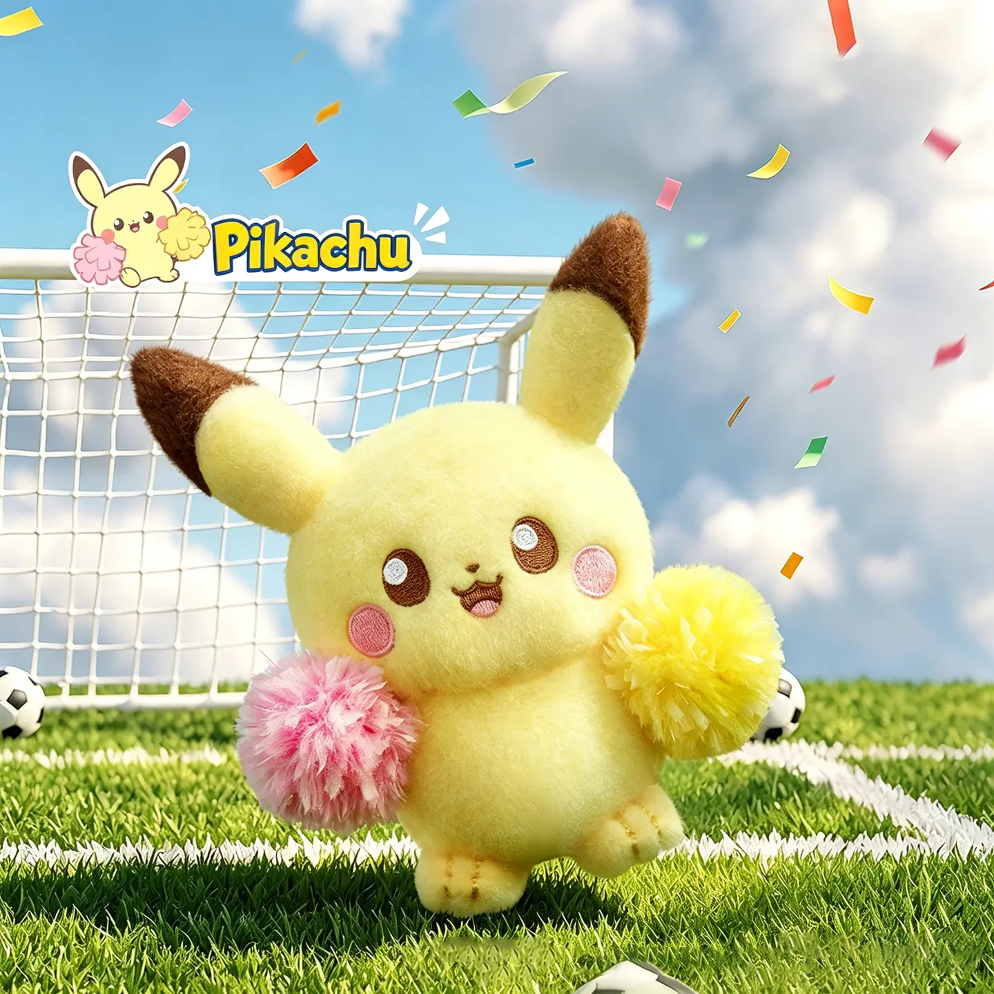 Pokémon Cheer Team Plush Keychain, Adorable Pikachu And Rowlet Stuffed Bag Charm, Soft Plush Pendant, Cute Collectible Accessory, Lovely Birthday Gift For Pokémon Enthusiasts