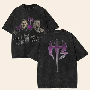 Retro Hardy Boyz Washed T-Shirt oversized Wrestling Shirt WWE Fans WWE Tee Menswear Cotton Crewneck Premium American Made Acid Wash 100% Cotton Fabric Relaxed Fit unisex