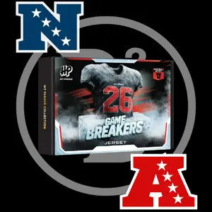 PYC (1) D2B Game Breakers Series Football Jersey Pick Your Conference Memorabilia Break