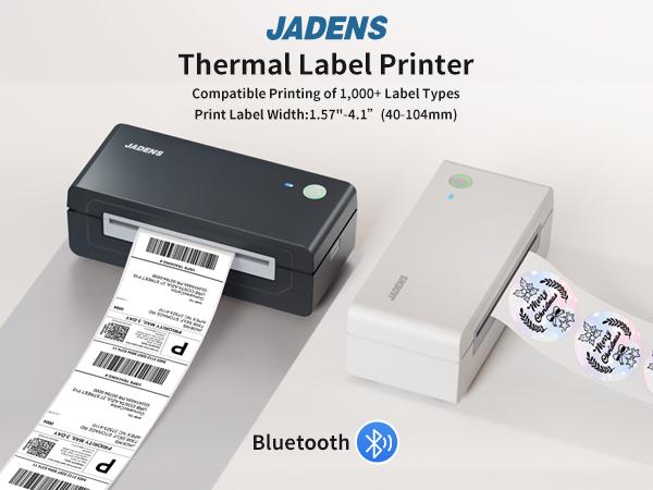 JADENS Bluetooth Shipping Label Printer 668BT-4x6 inch Thermal Piinter Compatible with iOS, Android, PC, Mac, Etsy, Ebay, Shopify, USPS