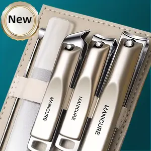 Professional Manicure Pedicure Set, Includes Nail Clippers, File, Ear Spoon, Portable Storage Box, Home & Travel Use, Unisex Gift Set