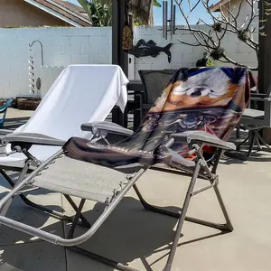 1 piece Steampunk-style fox gentleman portrait themed beach towel - Super soft fluffy flannel sofa blanket, suitable for beds and sofas, all-season use, modern design, digital printing, 100% polyester material, machine washable, suitable for