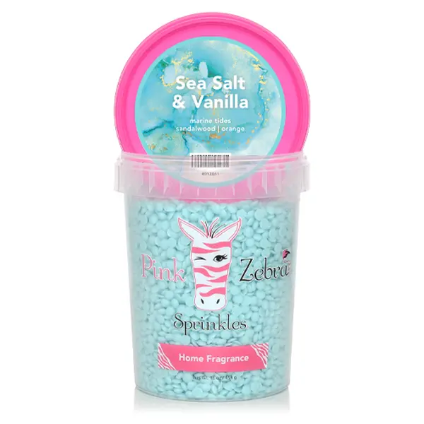 SEA SALT & VANILLA Pink Zebra Wax Melt Sprinkles 3.75 oz BAG Non-Toxic