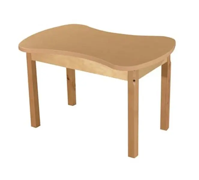Synergy Junction High-Pressure Laminate Table - Hardwood & MDF Legs, 22 in Size, Leg Assembly Required - Commercial School Furniture