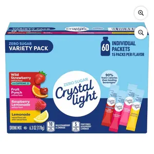 Crystal Light Variety Pack Drink Mix Packets 60 pk.