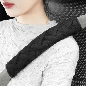 2-Pack Universal  Seat Belt Pads Cover for A More Comfortable Driving, Seat Belt  Strap Covers Harness Pad for  Interior Accessories(Black)