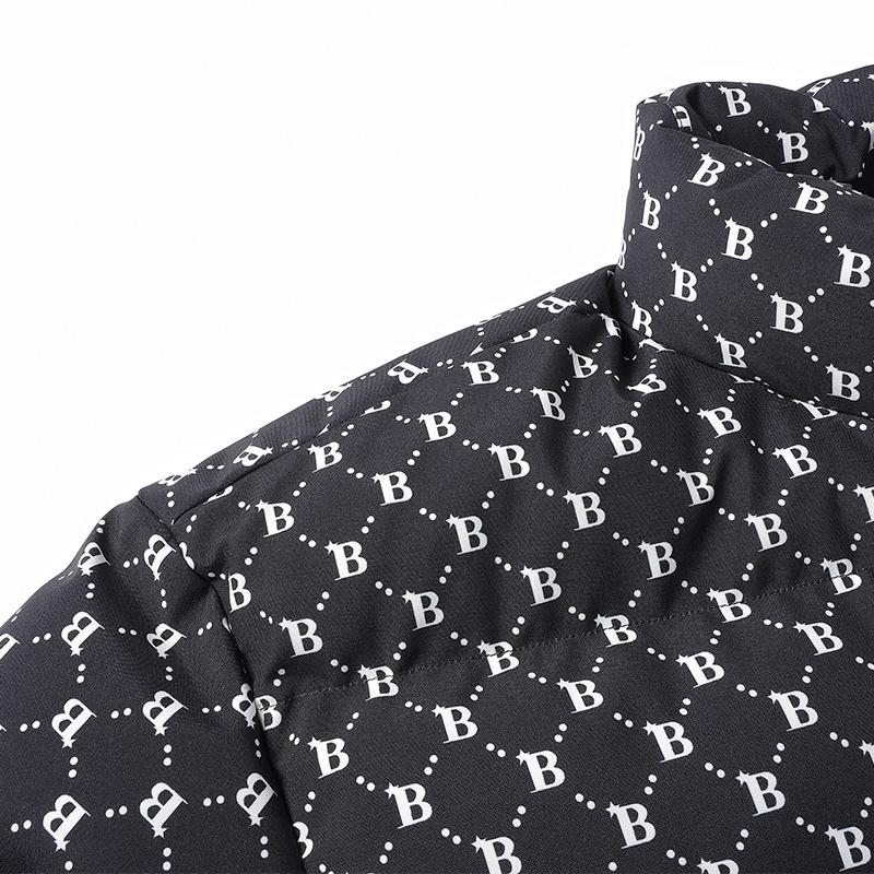 Men's lightweight warm hooded jacket, windproof winter coat, B-shaped stand collar cotton-padded jacket with full zipper closure, warm quilted outer layer and practical storage pockets, suitable for cold weather, Menswear Tops Casual Outdoor