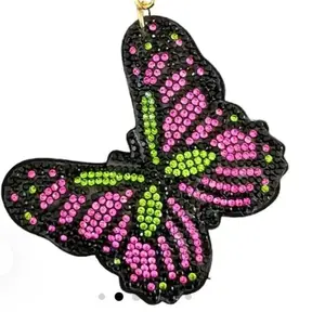 LGS Charms - Butterflies/Insects - Rhinestone Keychain Fashion Accessory with Tassel