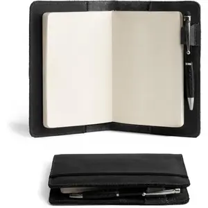 Hide & Drink, Rustic Cover for Leuchtturm A6 Hardcover Notebook (3.6 x 5.9 in. Notebook Not Included) Full Grain Leather, Handmade (Charcoal Black)