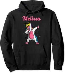 MELISSA Gift Name Personalized Birthday Dabbing Unicorn Pullover Hoodie - Dakotamc Shop 48B0BR4NQK1C