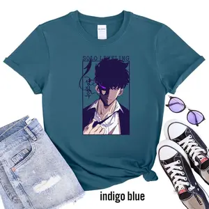 Sung Jinwoo Solo Leveling T-Shirt, Shadow Monarch Anime T-Shirt, Legendary Hunter Shirt, Otaku Gift