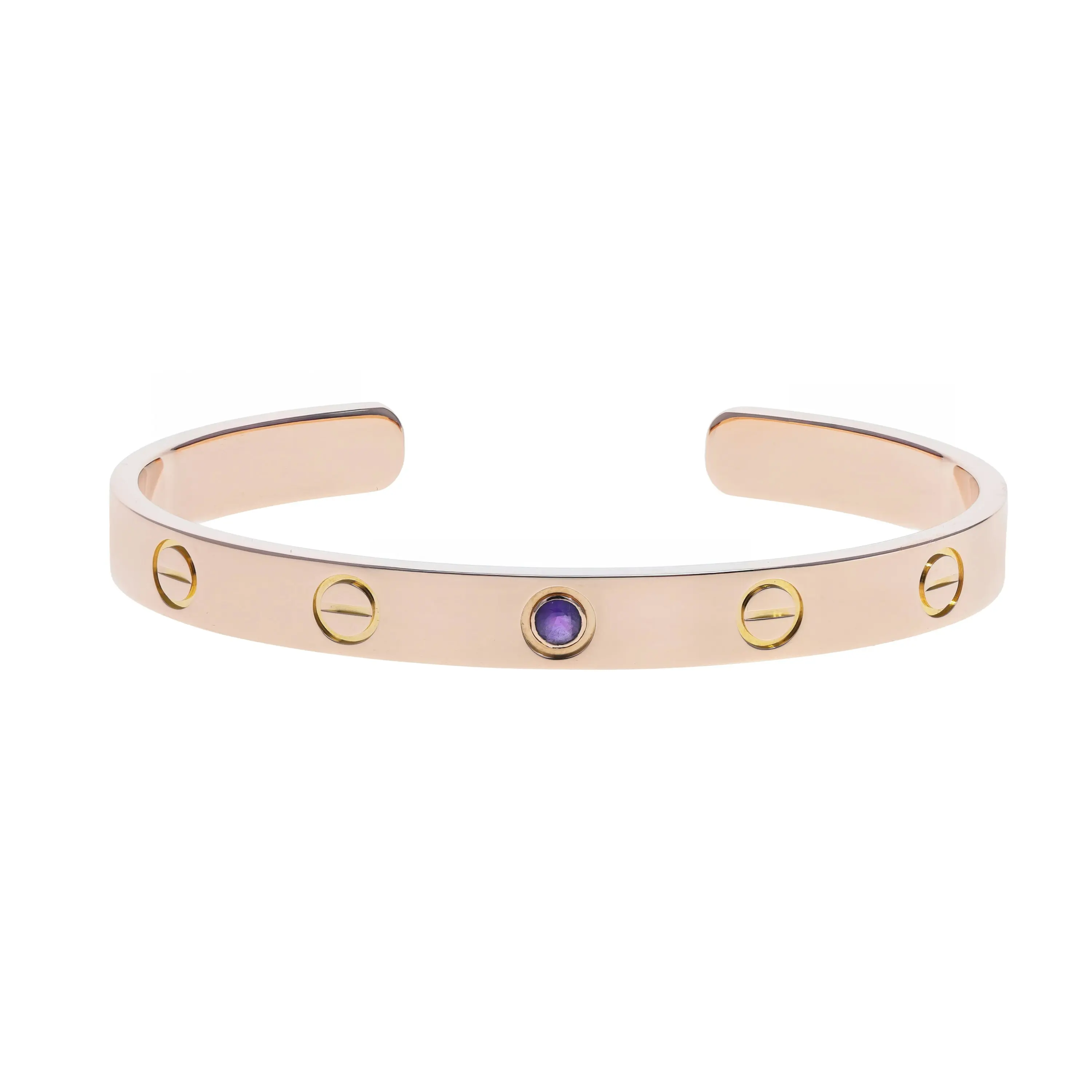 Pre-owned Cartier Love Cuff Bracelet Size 16