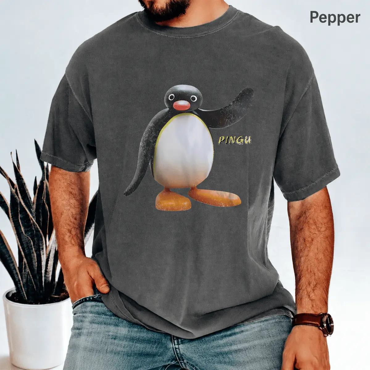 Vintage 1994 'pingu' White T-Shirt Unisex Shirt Funny Shirt Graphic Unisex Tee All Color All Size Soft Fit Tee Genders Relaxed Fit Cotton For Men & Women