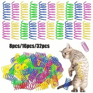 Durable Chewable Spring Toy Set for Cats, Anti-Choking Interactive Cat Toys, Visual Appeal, Engagement, Colorful Wide-Bore Design, Stress Relief Pet Supplies