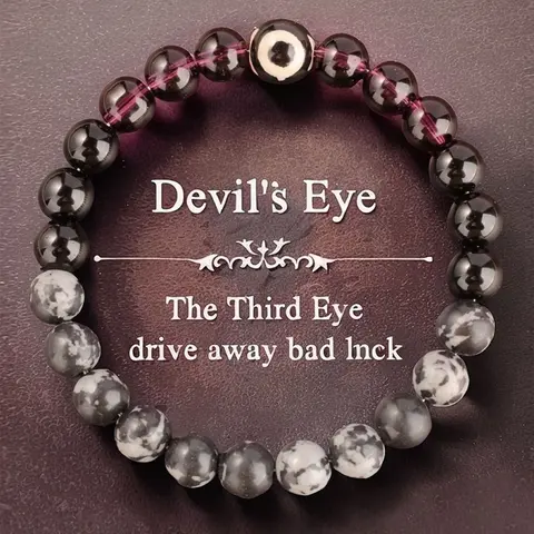 Evil Eye Protection Bracelet, Handmade Snowflake Crystal Beaded Jewelry, Fashion Accessory for Men & Women, Perfect Gift, Fashionable Bracelet, Bracelet Design, Crystal Bracelets