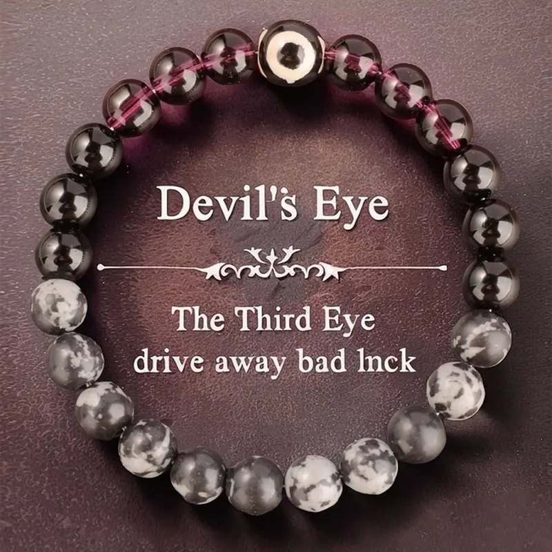 Evil Eye Protection Bracelet, Handmade Snowflake Crystal Beaded Jewelry, Fashion Accessory for Men & Women, Perfect Gift, Fashionable Bracelet, Bracelet Design, Crystal Bracelets