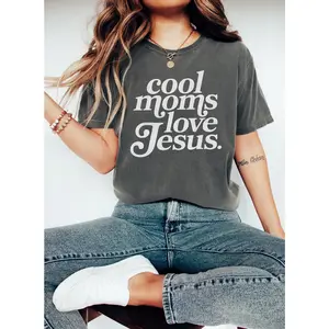 Christian Mom Shirt: Retro 'Cool Moms Love Jesus' - Faith Tee