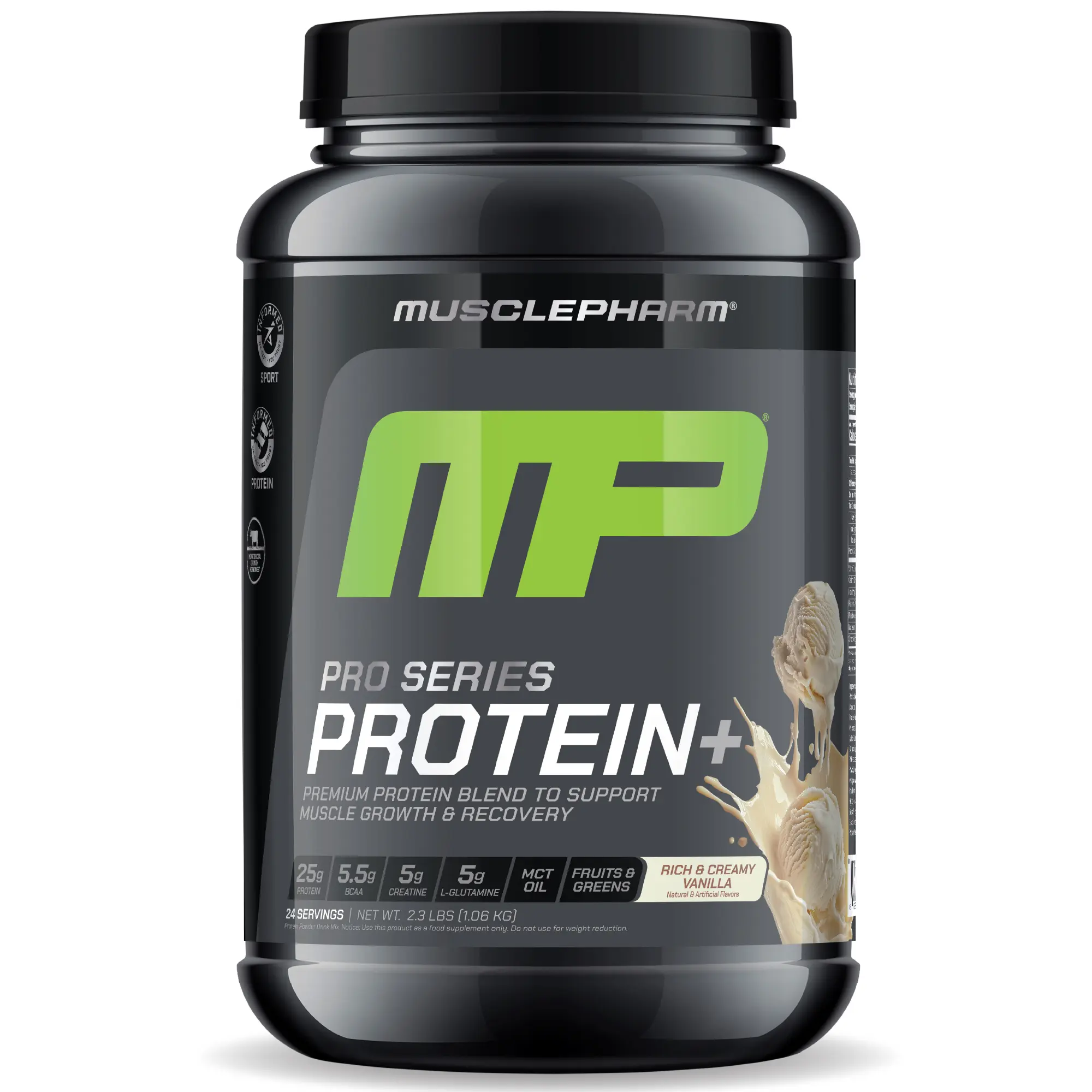 Pro Series Protein+ Protein Powder | Multi-Source Protein + 5g Creatine, 5.5g BCAAs + 5g L-Glutamine | Muscle Growth, Strength & Recovery | 24 Servings