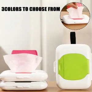 Portable Wet Wipes Case With Flip-Top, Reusable Portable Wet Wipes Pouch, Travel Wet Wipes Storage Box, Holder, Suitable For Outdoor Activities, Travel, And Daily Life.