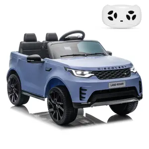 GARVEE 12V Licensed Land Rover Style Ride On Car with 4.5Ah Battery, Dual Motors, 3 Speed Modes, Safety Features, and Light Blue Finish for Outdoor Fun