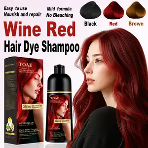 TOAE Ammonia-Free Semi Permanent Hair Color Shampoo – Wash, Dye & Condition in One Viral 3-in-1 Hair Dye Shampoo,  Quick Color for Men & Women