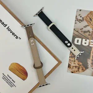 Fashion Elegant PU Leather Watch Band, Smartwatch Strap, Adjustable Dual Buckle Strap, Compatible with Apple Watch S11/s10/9/8/7/6/5/4/3, 49mm-38mm, Watch Straps