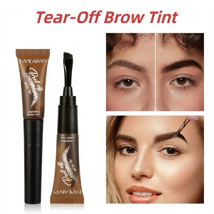 Waterproof Peel-Off Brow Tint Gel, Natural Eyebrow Tattoo Effect, Sweatproof Long-Lasting Eyebrow Makeup, Easy DIY Brow Shaping Tool for Daily Beauty, Eyebrow products