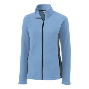 Clique Light Blue Fleece Summit Hybrid Zip Up Jacket Size XXL Menswear Coats Plush Polyester