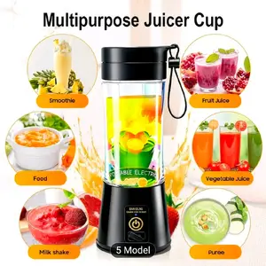 Portable Cordless Rechargeable Battery-Powered Mini Blender, Kitchen Appliances for On-the-Go Juicing