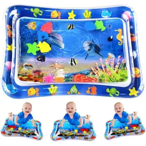 Inflatable Tummy Time Premium Quality Water Mat, The Perfect Play Time Activity to Help Develop Your ’s Coordination (Dolphin)