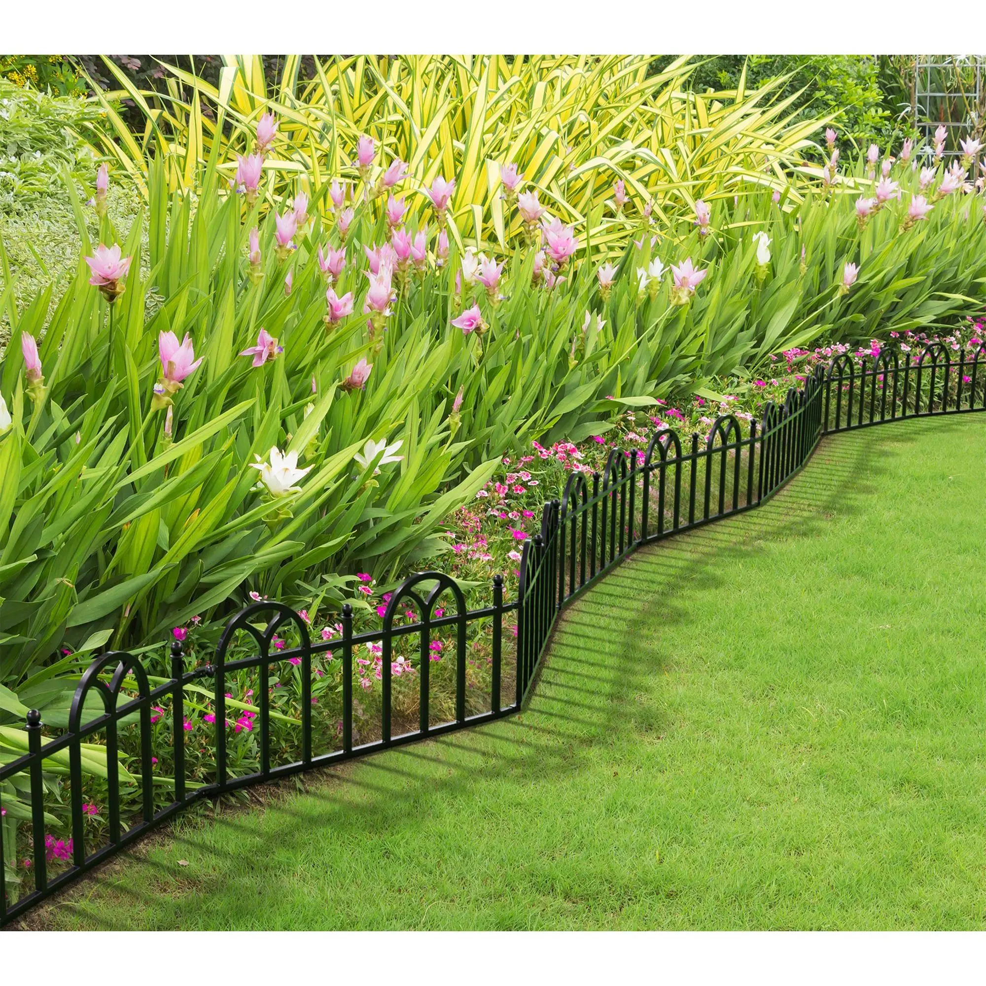 Pure Garden 4-Piece Modular Garden Fence PanelsSet Pure Garden 4-Piece Modular Garden Fence PanelsSet