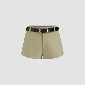 Cider [size 2-10] Low Rise Solid Micro Shorts With Belt