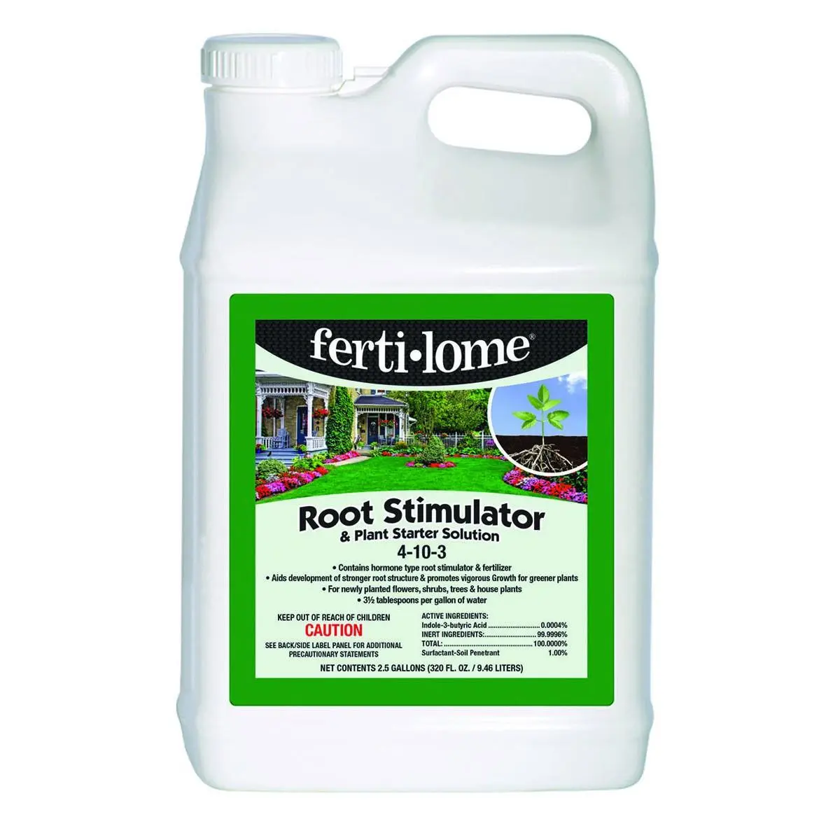 Fertilome 2.5gal 4-10-3 Root Stimulator, Outdoor Garden Soil Supplement, Promotes Roots Growth