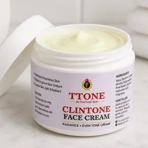 TINA TONER CLINTONE  Glow  Restore FACE CREAM,  Clean Face, with Vitamin C, aloe  and  Collagen, Gentle