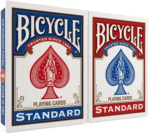 Standard Playing Cards – 2 Pack (Red & Blue) – Poker Size Decks – Classic Cards for Poker, Blackjack & Family Game Night – Durable & Smooth Finish – Trusted Quality for Over 130 Years