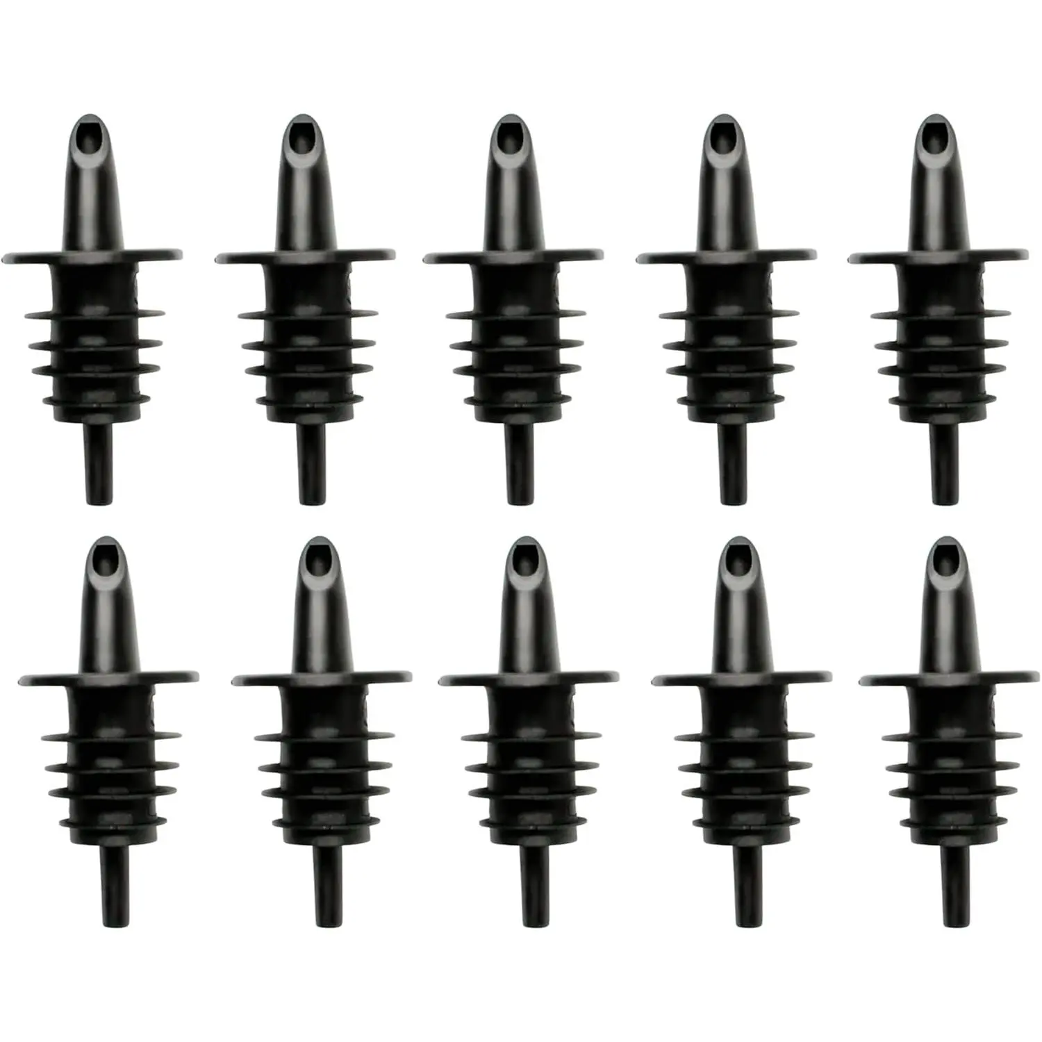 Syrup Precise Control Bottle Pourers - Professional Pour Spouts for Snow Cone & Drink Flavors (10-Pack)