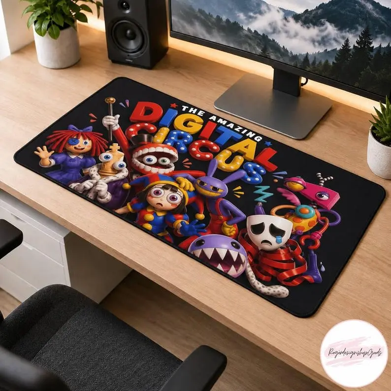 The Amazing Digital Circus Mouse Pad, Pomni Ragatha Gangle Gaming Desk Mat, Amazing Digital Circus Office Decor, Adc Ragatha Gangle Decor ROGER LYNN JOHNSON