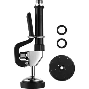 Commercial Sink Sprayer Head 7/8"-20UNEF Black Pre Rinse Sprayer 3.85 GPM High Pressure Pull Down Spray Head Handheld Dish Sprayer Nozzle for Commercial Kitchen Faucet Chrome Finished