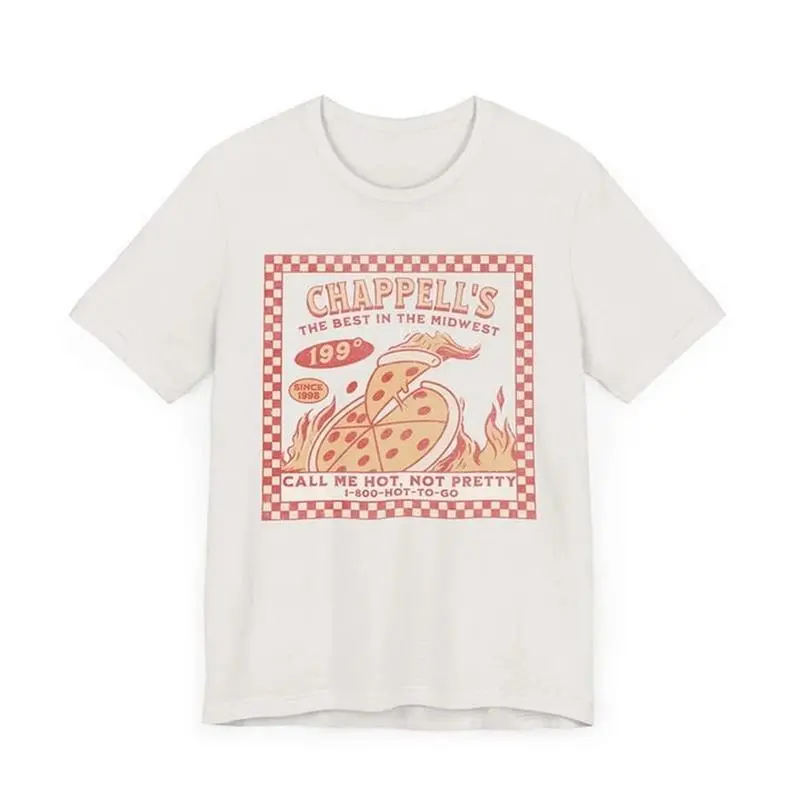 Chappell Roan HOT TO GO! Retro Pizza T-Shirts, Short Sleeve Shirt, Gift Shirt for Men and Women Unisex Classic Crewneck