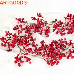 ARTGOOD 1-Piece 59"/70.86" Christmas Berry Vine Wreath - Faux Floral Holiday Decor for Fall/Winter Home Hanging, Perfect for Parties, Staircases & Living Room - Thanksgiving, Christmas & New Year Decoration - Boho Chic Style, No Maintenance Required