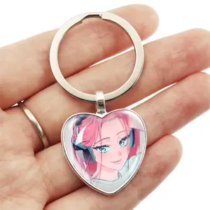 ALIEN STAGE Mizi Sua Till Ivan Hyuna Luka Glass Pendant Keychain Jewelry Accessories Souvenir Key Ring Fans Gift Necklace